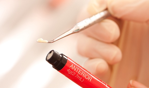 a tube of composite resin