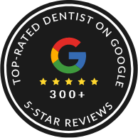 Top rated dentist on Google 250 plus 5 star reviews