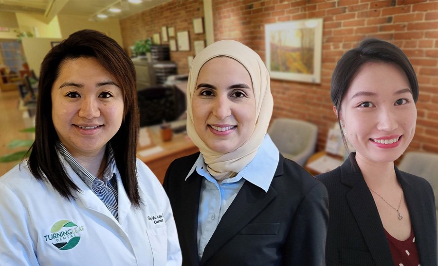 Boston dentists Cindy Lau D M D Daliah Salem D M D M M S C and Qian lin D M D