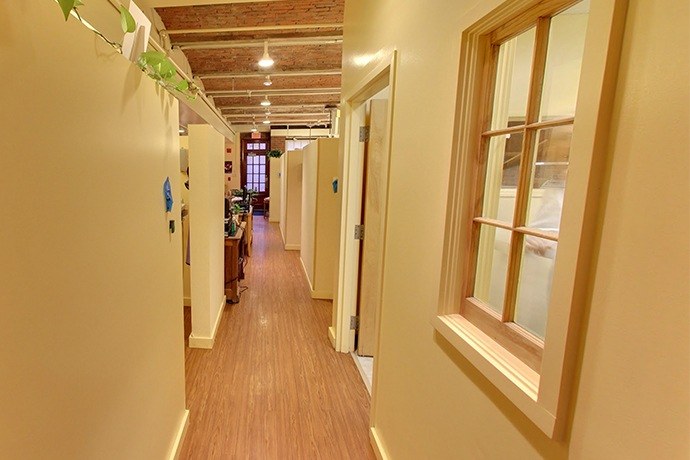 Hallway leading out of dental office