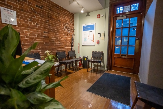 Hallway leading out of dental office